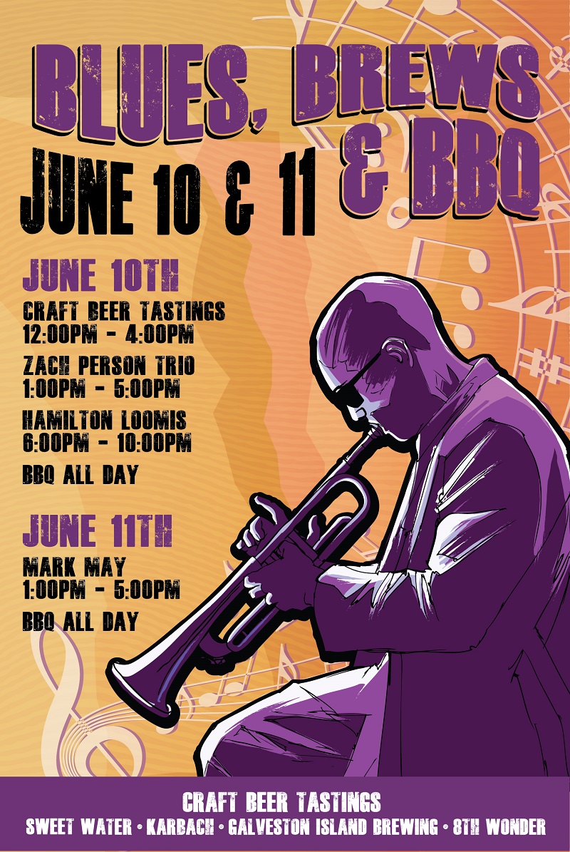 Blues, Brews, & BBQ. June 10 and 11.