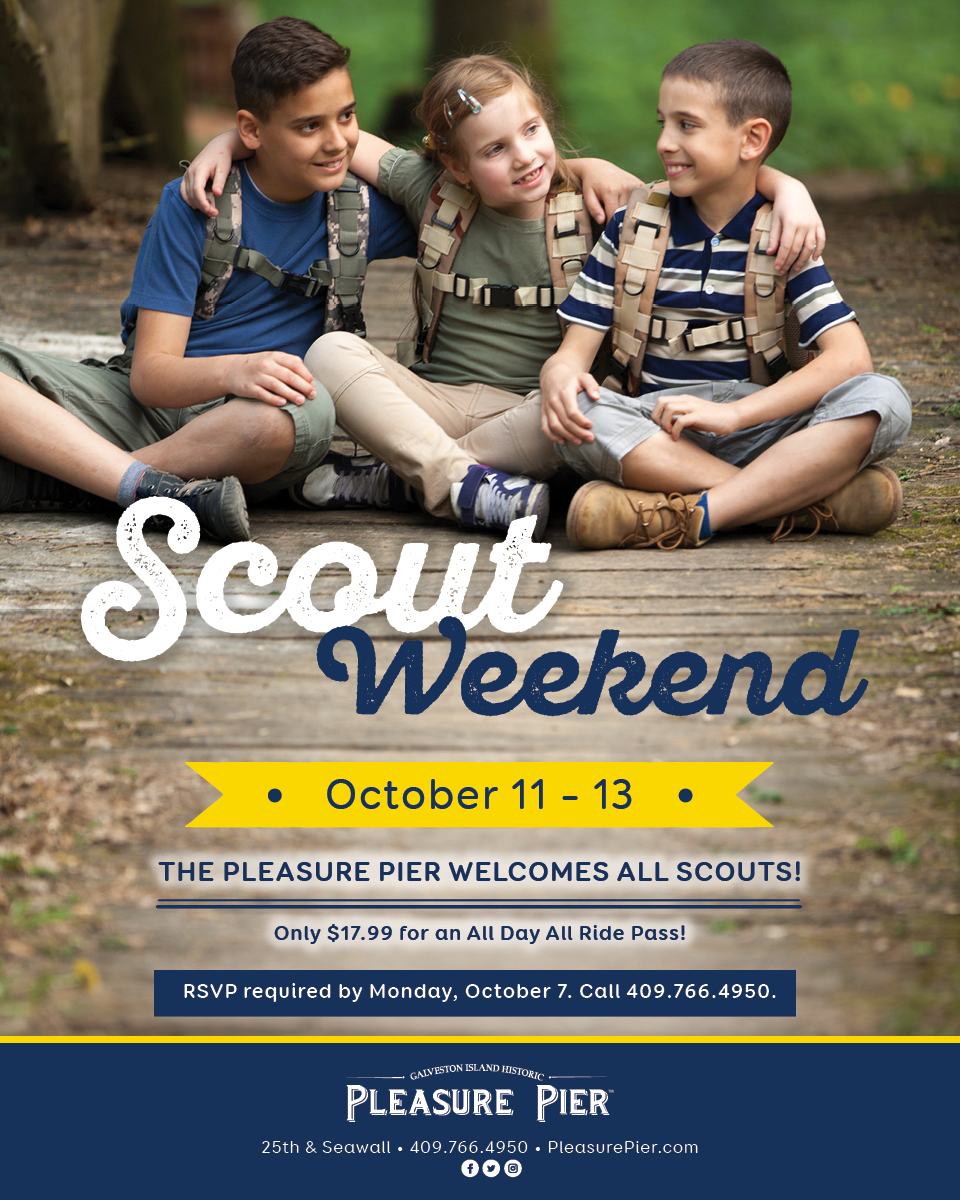 Scout Weekend - October 11th - 13th at the Pleasure Pier