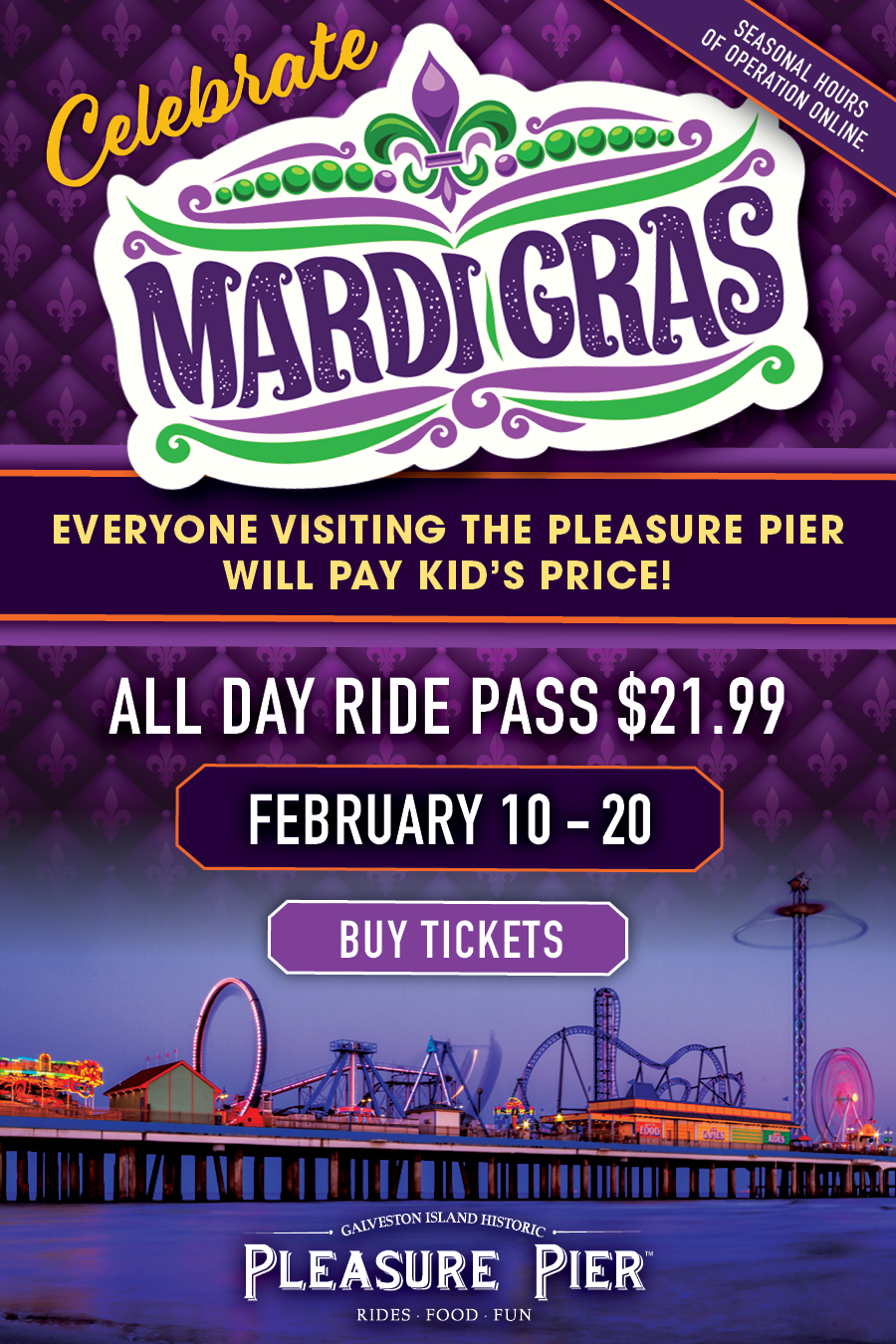 Mardi Gras Special! February 19nd - February 27rd