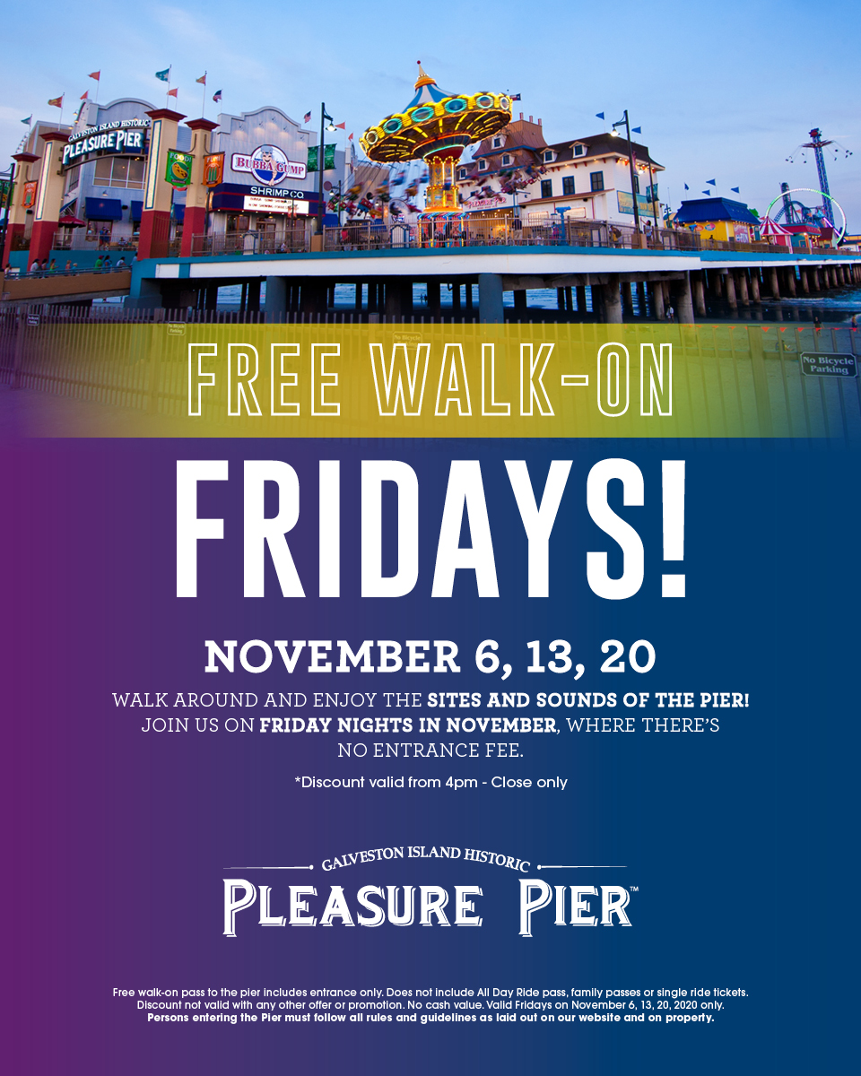 Free Walk-On Fridays on November 6,13,20 